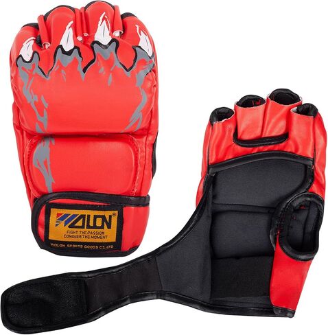 Boxing Gloves, Half Finger Kickboxing Training Gloves,Grappling Gloves,Punching Bag Mitts, Fight Gloves for Men&Women in Saudi Arabia