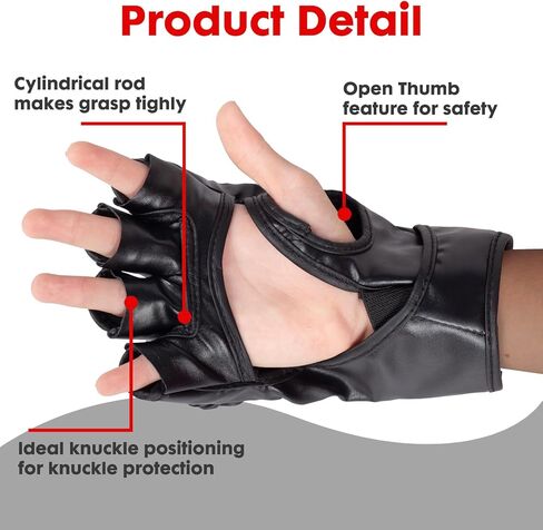 Boxing Gloves, Half Finger Kickboxing Training Gloves,Grappling Gloves,Punching Bag Mitts, Fight Gloves for Men&Women in Saudi Arabia