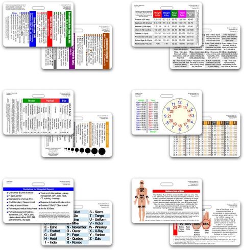 مجموعة بطاقات شارة أفقية صغيرة لطوارئ الطوارئ/المستجيب الأول - 6 بطاقات in Kuwait