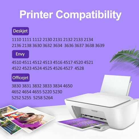 Printer Ink 65 65xl 65 XL Replacement for HP Ink 65 65 Ink Cartridge for HP Printers HP 65xl Ink Cartridge Combo Pack HP Deskjet 3755 3772 Printer Ink Cartridges (1 Black, 1 Tri-Color, 2 Pack) (2) in Saudi Arabia