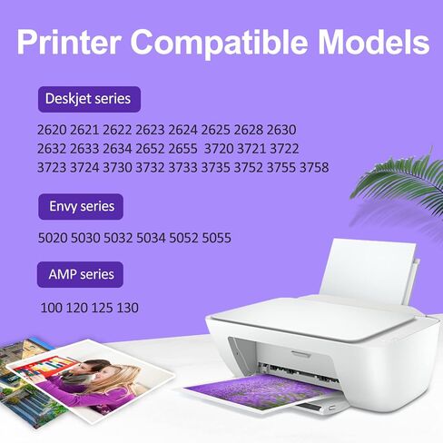 Printer Ink 65 65xl 65 XL Replacement for HP Ink 65 65 Ink Cartridge for HP Printers HP 65xl Ink Cartridge Combo Pack HP Deskjet 3755 3772 Printer Ink Cartridges (1 Black, 1 Tri-Color, 2 Pack) (2) in Saudi Arabia