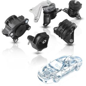 Engine Mounts Set Fits for Honda Accord 2.4L 2013-2017 After-Market Parts 1 Years Warranty, Engine Motor Mount Replace OE A65072 A65054 A65040 A65068 A65071