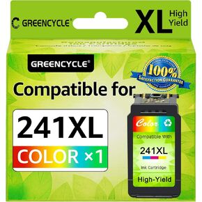 greencycle Re-Manufactured CL-241XL 241 XL Ink Cartridge Compatible for Canon PIXMA MG3620 MG4220 MG3220 MG2220 MX392 MX432 MX452 MX472 MX512 MG3522 MG3600 MX522 MX532 (Tri-Color, 1 Pack)