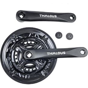 THALOUS Bicycle Crankset 6 7 8 Speed 42/34/24T Universal Square Crank Set 170MM Crank Arm for Mountain Bike
