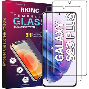 Screen Protector [2-Pack] for Samsung Galaxy S23+ / S23 Plus 5G, Tempered Glass Film Screen Protector, 0.33mm Fingerprint Support [LifetimeWarranty][Bubble-Free][Anti-Scratch][Anti-Shatter]