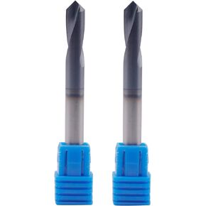 BestParts High Performance 5Pcs Solid Carbide Spotting Drill - AlTiN Coated, 90 Degree, 2 Flute, 3/16" Shank Diameter, 3/4" Flute Length, 2" Overall Length in Saudi Arabia