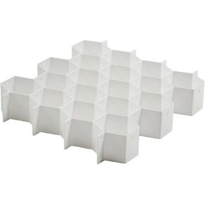 Whitmor 6025-3928 Honeycomb Drawer Organizer, 1 Count (Pack of 1), White