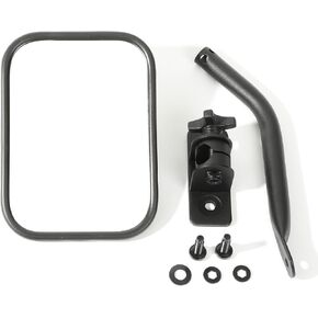 Rugged Ridge | Quick Release Mirror, Rectangular, Textured Black | 11025.18 | Fits 1997-2018 Jeep Wrangler