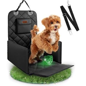 Dog Car Seats for Small Dogs,Detachable Foldable Dog Booster Car Seat Under 28lbs, Pet Cat Car Seat Travel Bed with Adjustable Straps and Storage Pockets (Black)