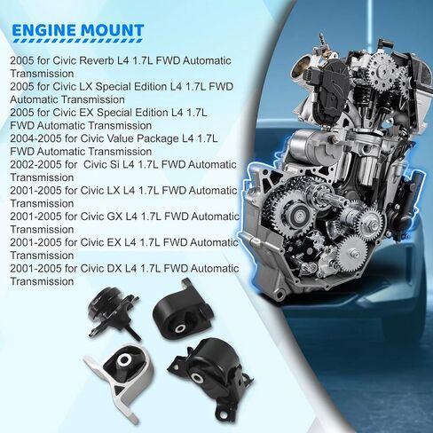Engine Mounts Set Fits for Honda Accord 2.4L 2013-2017 After-Market Parts 1 Years Warranty, Engine Motor Mount Replace OE A65072 A65054 A65040 A65068 A65071 in Saudi Arabia