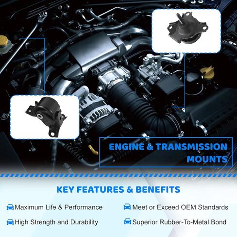 Engine Mounts Set Fits for Honda Accord 2.4L 2013-2017 After-Market Parts 1 Years Warranty, Engine Motor Mount Replace OE A65072 A65054 A65040 A65068 A65071 in Saudi Arabia
