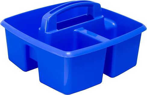 Storex Large Classroom Craft Caddy with Cups, 13 x 11 x 6.575 Inches, Teal, Case of 2 (00984A02C) in Saudi Arabia