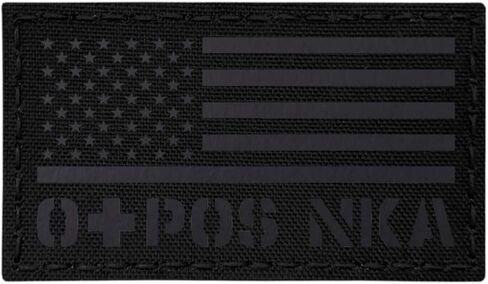 IR USA Flag OPOS O+ Blood Type Tan Coyote Brown NKA NKDA Infrared Tactical Morale Hook Patch in Saudi Arabia