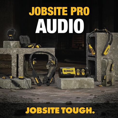 DEWALT Wearable Bluetooth Speaker (Updated Version), Clip-On Wireless Jobsite Pro Water-Resistant Portable Speaker (Non-Magnetic), Built-in Mic for Hands-Free Music/Calls, Bluetooth Speaker in Kuwait