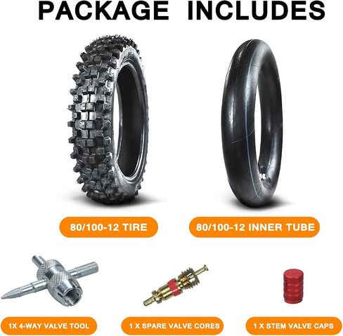 Front 60/100-14 2.50-14 Tire and Inner Tube for 110cc 125cc CRF70 CRF110 XR70 KLX110 TTR90 PW80 RM60 RM65 TaoTao DB14 SSR Apollo Coolster Dirt Pit Bike Motorcycle Off Road Motocross Heavy Duty in Saudi Arabia