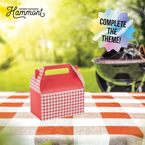 Hammont Paper Treat Boxes - (10 Pack) - Party Favors Treat Container Cookie Boxes Cute Designs Perfect for Parties and Celebrations 6.25" x 3.75" x 3.5" (Chinese) in Kuwait