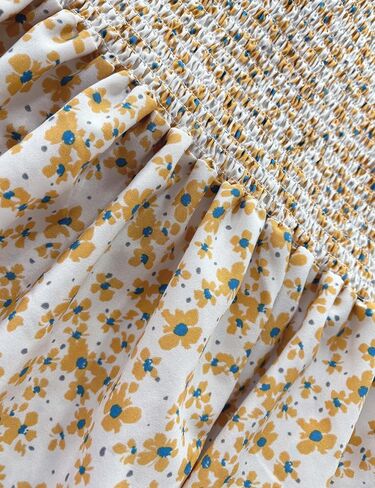 Maternity Summer Floral Midi Bodycon Dresses, Long Puff Sleeve Square Neck Ruffle Hem Mermaid Baby Shower Dress in Saudi Arabia