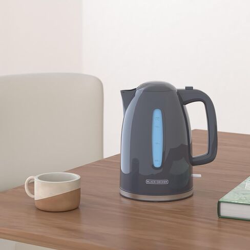 BLACK+DECKER 1.7L Cordless Electric Kettle, KE1700SD, Rapid Boil, Auto Shutoff, Stainless Steel in Saudi Arabia