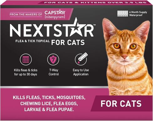 NextStar Flea & Tick Topical Cats 3.5 lbs+, 7-Way, 3-Month in Kuwait