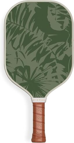 Recess Pickleball Single Paddles - Fiberglass Surface, Honeycomb Core - Sweatproof Foam Comfort Grip - Canvas Cover & Silicone Grip Ring - Tournament or Casual Play - Modern Designs - USAPA Approved in Saudi Arabia