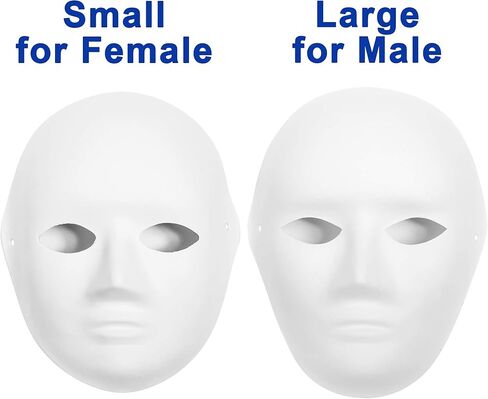 CALPALMY Paper Mache Masks - 16 Packs White Blank Cat Mask, Hand Painted Animal Half Facemasks for Party, Cosplay, Artistic Projects, Theater, Halloween, Masquerade Parties, Classroom Art in Kuwait