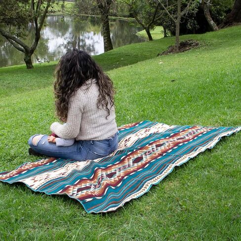 Alpaca Wool Blanket 80x45 inch: Soft, Warm, Hypoallergenic, Unique Designs– Ideal for Camping and Air Travel, Red Tones in Saudi Arabia