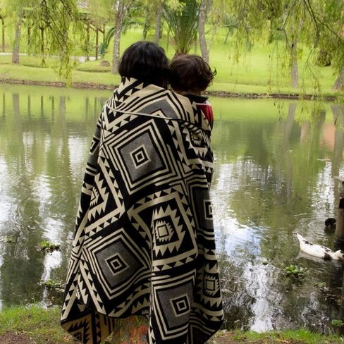 Alpaca Wool Blanket 80x45 inch: Soft, Warm, Hypoallergenic, Unique Designs– Ideal for Camping and Air Travel, Red Tones in Saudi Arabia