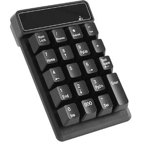 RaceGT Wireless Number Pad, Numeric Keypad Ultra-Silent Rechargeable 2.4G 35 Keys for Laptop,Desktop,PC, Notebook