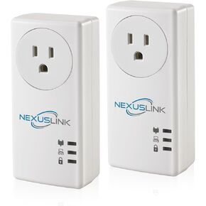 NexusLink G.hn Powerline Ethernet Adapter | 1200 Mbps | Gigabit Port, Power Saving, Home Network Expander with Stable Ethernet Connection for Online Gaming, Video Streaming | 2-Unit Kit (GPL-1200-KIT)
