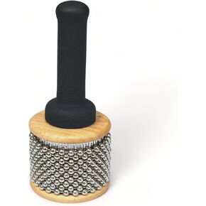 GMP Cabasa - Medium or Large | Authentic Wood, Soft-Grip Handle, and Metal Beaded Chain Shaker - For Students, Classroom and Performance (Medium (Standard))