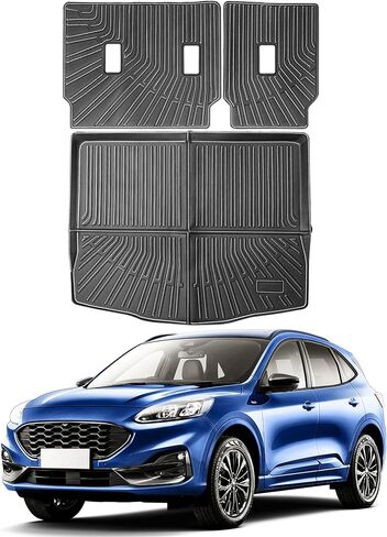 البضائع مع حصيرة مسند الظهر متوافقة مع 2020 2021 2022 2023 2024 Kia ​​Telluride TPE Cargo Liner Trunk مع مسند الظهر حصيرة خلف الصف الثالث لملحقات Telluride 2024 (صندوق السيارة مع حصيرة مسند الظهر) in Kuwait