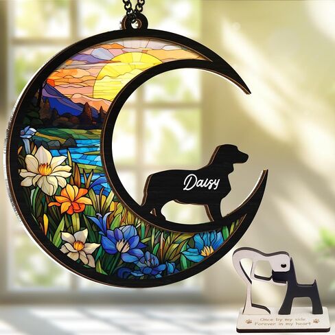 6 '' تشيهواهوا الشعر القصير الكلب التذكاري Suncatcher & خشبية الكلب باو المفاتيح شخصية اسم الكلب زخرفة نافذة معلقة الحيوانات الأليفة من فقدان الكلب هدية التعاطف لمحبي الكلاب SCD-B11-6-28 in Kuwait