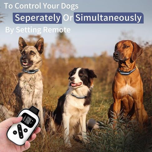 PetJoy Bark Collar with Remote, Bark and Training Collar Combo, Shock Collar for Large Dogs, Auto Bark Collar - Shock, Vibration, Beep and Auto Mode (Level 1-5), Remote Range 2800 Ft in Saudi Arabia