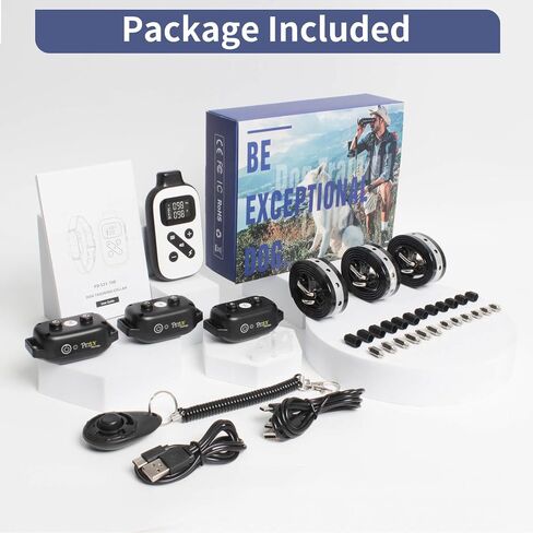 PetJoy Bark Collar with Remote, Bark and Training Collar Combo, Shock Collar for Large Dogs, Auto Bark Collar - Shock, Vibration, Beep and Auto Mode (Level 1-5), Remote Range 2800 Ft in Saudi Arabia
