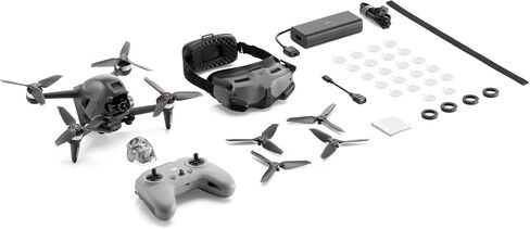 DJI FPV Combo (Goggles V2), First-Person View Drone with 4K Camera, S Flight Mode, Super-Wide 150° FOV, HD Low-Latency Transmission, FAA Remote ID Compliant in Saudi Arabia