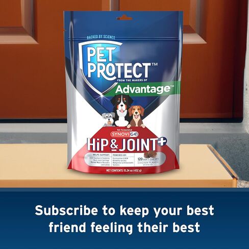 Pet Protect Hip & Joint+ Supplement for Dogs, Chicken Flavor 120ct in Saudi Arabia