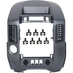 KUAFU Center Dash Audio A/C غطاء إطار لوحة العدادات متوافق مع Nissan 2004-2006 Titan XE SE Armada SE استبدال لـ 682578S800 - رمادي