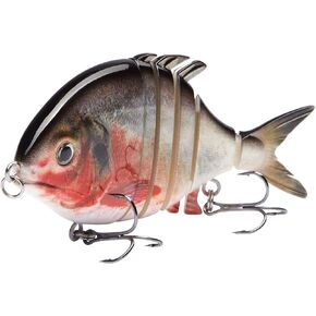 Bassdash SwimPomfret Hard Swimbaits with Built-in Steel Balls 3.9in 1.3oz Casting Panfish Bluegill Fishing Lure for Bass Walleye Pike Fishing in Saudi Arabia