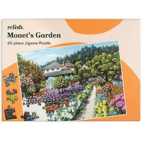 Relish Dementia Puzzles for Adults, 63 Piece Monet's Garden Jigsaw Puzzle, Dementia Activities for Seniors