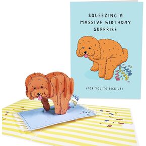 CENTRAL 23 Dog Pop Up Cards Birthday - Squeezing Massive Surprise Greeting Cards Popup - Unique Gifts For Fur Mom Dad Pet Owners - Funny Birthday Card For Women Men Him Her - Comes With Stickers
