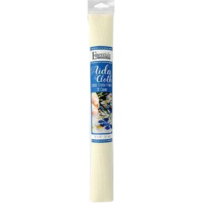 Aida Cloth, 18 Count, 15" x 18", Off White Cross Stitch Fabric for Embroidery, Cross Stitch, Machine Embroidery and Needlepoint