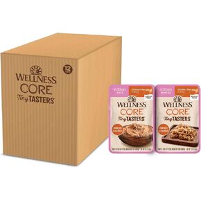 Wellness CORE Tiny Tasters Wet Kitten Food, Complete & Balanced Natural Pet Food, Made with Real Meat, 1.75-Ounce Pouch, 12 Pack (Kitten, Chicken Pate) in Saudi Arabia