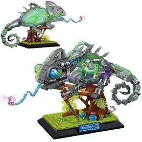 Dinosaur Building Blocks Set, Dinosaur Collection Animal Building Toys, Cool Mechanical Chameleon with Base Collectible Model, Birthday Gift for Adults Teens Kids Aged 12+ （827 Pieces）