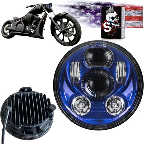 SLK-Lights VT1300 Fury LED Daymaker Black Headlight 5 3/4"- Direct Fit - Plug & Play - Compatible Honda VT1300 2010-2022 Honda Fury, Sabre, Interstate, and Stateline (Black) in Saudi Arabia