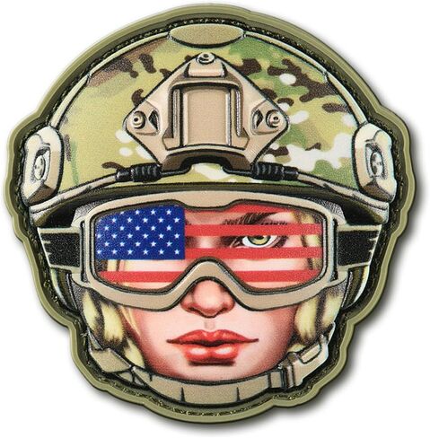 رقع M-Tac Morale الفريدة - رقع PVC للسترات وحقائب الظهر والقبعات - رقعة الرموز الأمريكية العسكرية التكتيكية UA USA مع دعامة تثبيت بخطاف (كائن فضائي يتوهج في الظلام) in Kuwait