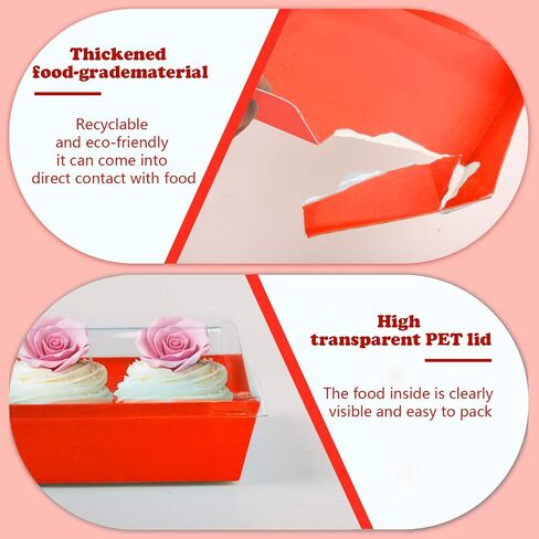 Rocutus Cake Boxes Take Out Boxes Bakery Boxes,100 Pack Charcuterie Boxes Paper Food Containers to Go Pink Cake Boxes,Pink Bakery Boxes for Cake Packaging, Desserts, Pastry, Cupcakes (Blue) in Saudi Arabia