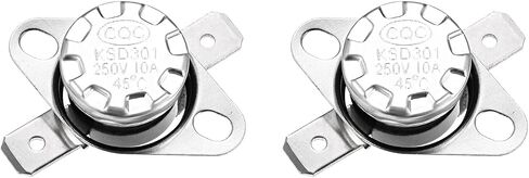 Rebower KSD301 Thermostat 120C NC Temperature Thermal Control Switch, [for Microwave Oven Refrigerators] - Normally Closed/90C Angle/2pcs in Kuwait