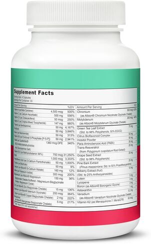 LIVELY VITAMIN CO. Multivitamin - 37 Vitamins Minerals and Extracts - Energy - Memory - Immune Function - Heart- Brain - Focus - Mood - Antioxidants - Dairy Gluten Soy Free - 60 Vegetarian Capsules in Kuwait