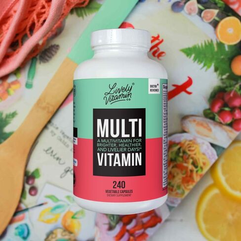 LIVELY VITAMIN CO. Multivitamin - 37 Vitamins Minerals and Extracts - Energy - Memory - Immune Function - Heart- Brain - Focus - Mood - Antioxidants - Dairy Gluten Soy Free - 60 Vegetarian Capsules in Saudi Arabia
