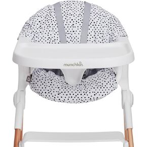 Munchkin® Float™ Easy Clean Foldable Baby High Chair - Compact Modern Design Great for Small Spaces White